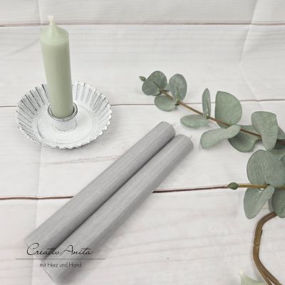 Stabkerze -Grau-